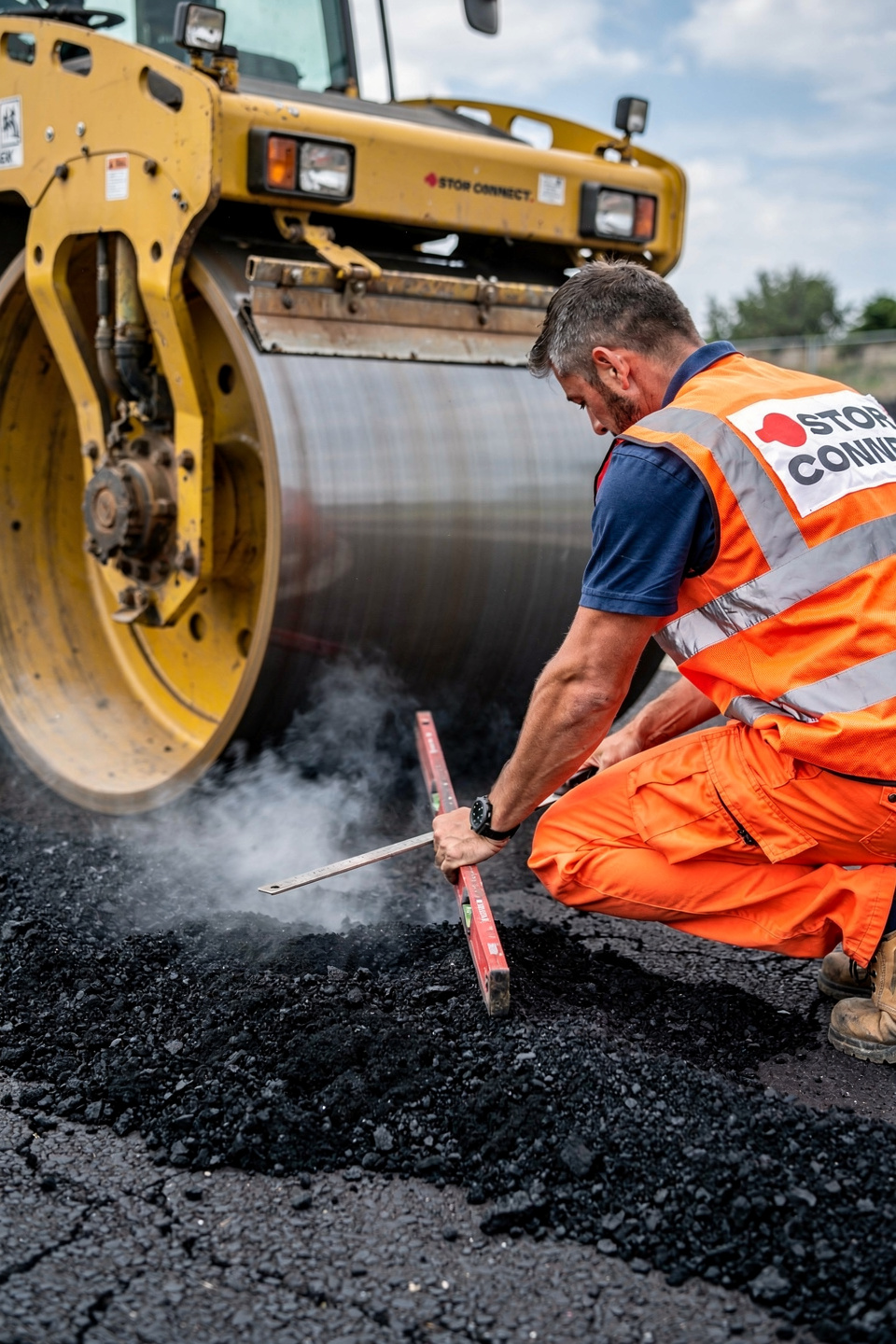 Asphaltierungs-Prozess S.A.B. Kabelbau