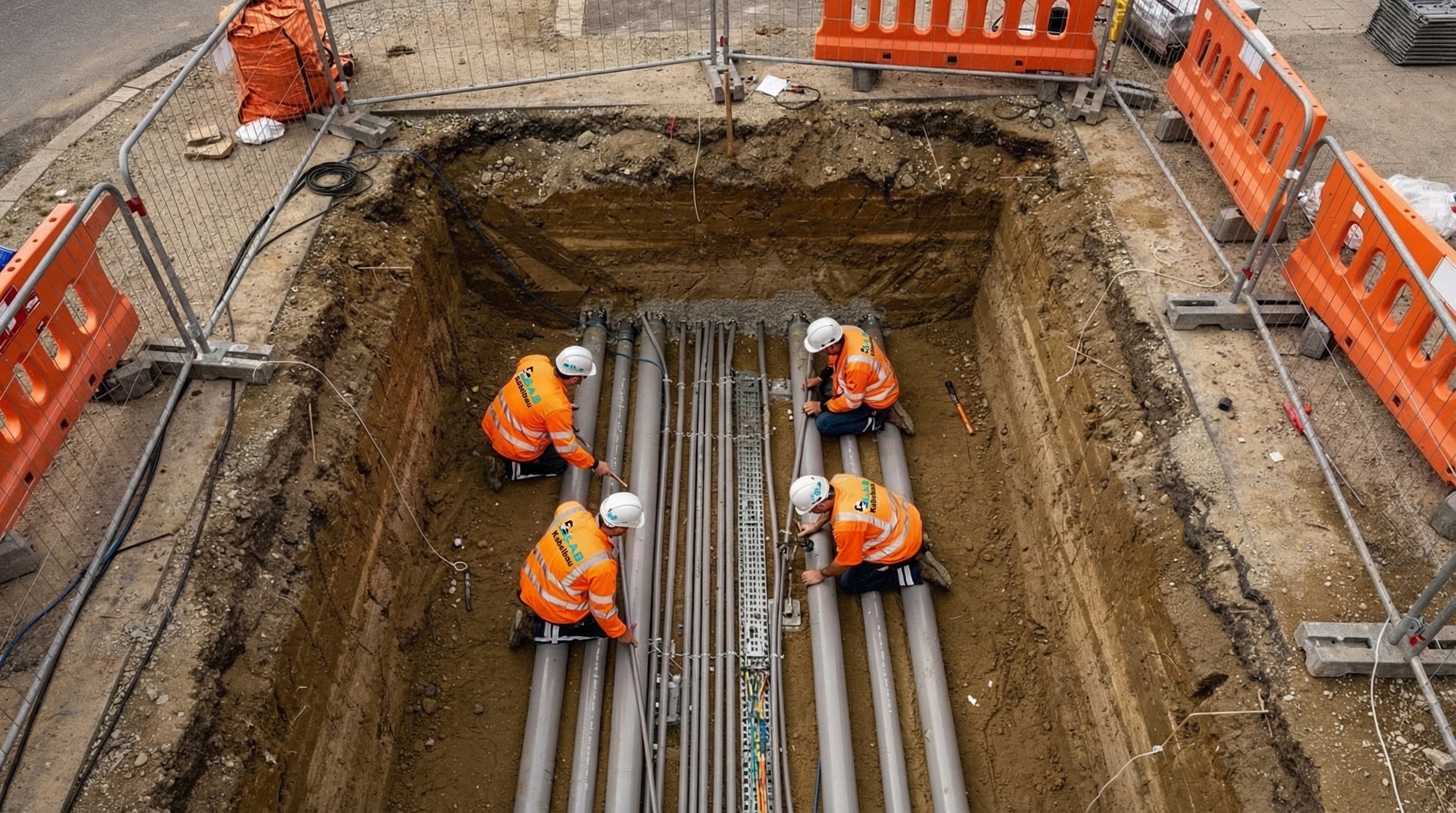 Tiefbau für Glasfaserausbau - S.A.B.