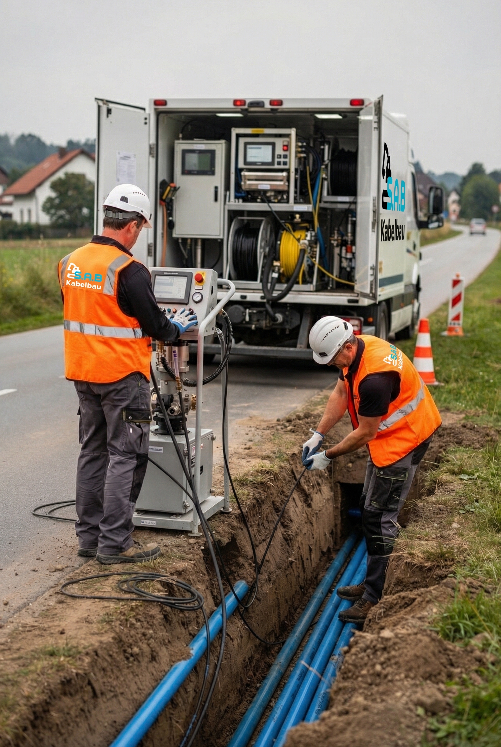 LWL-Montage Prozess - S.A.B. Glasfaserspleißen